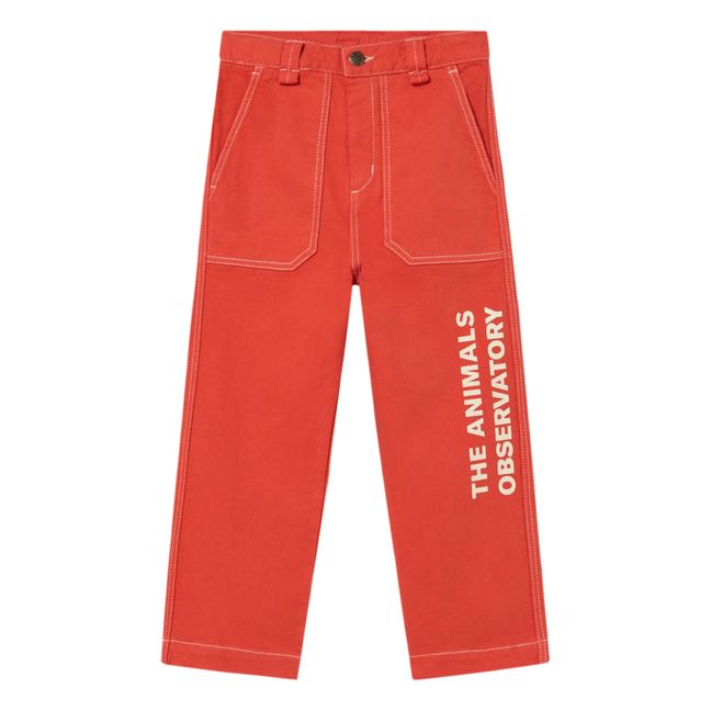 Pantalon Détails Poches Ant | Rosso