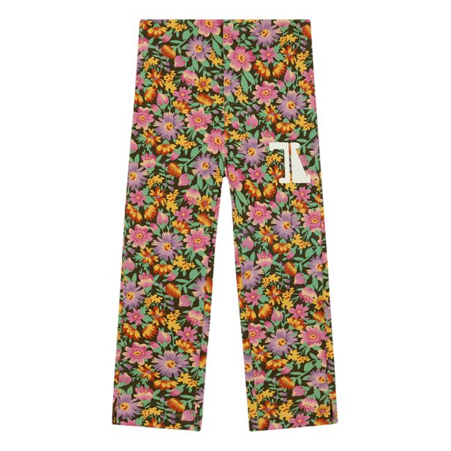 Camaleon Jersey Flower Print Trousers | Pink