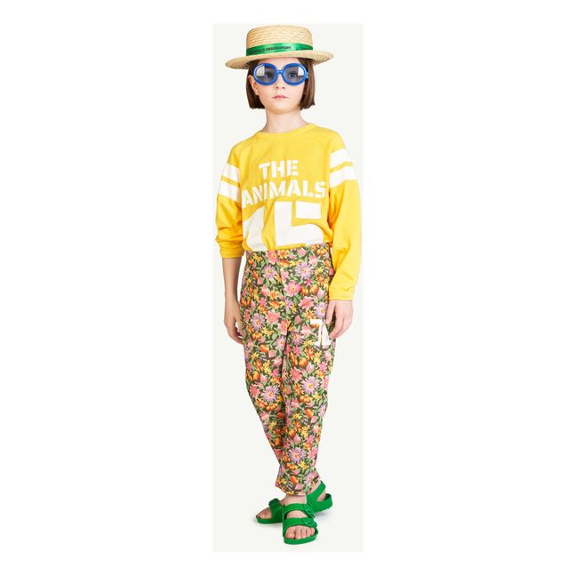 Camaleon Jersey Flower Print Trousers | Rosa