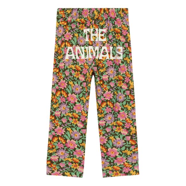 Camaleon Jersey Flower Print Trousers | Rosa
