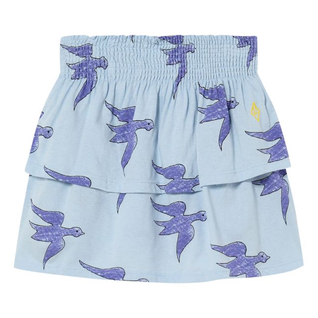 Kiwi Birds Jersey Skirt | Azul Cielo