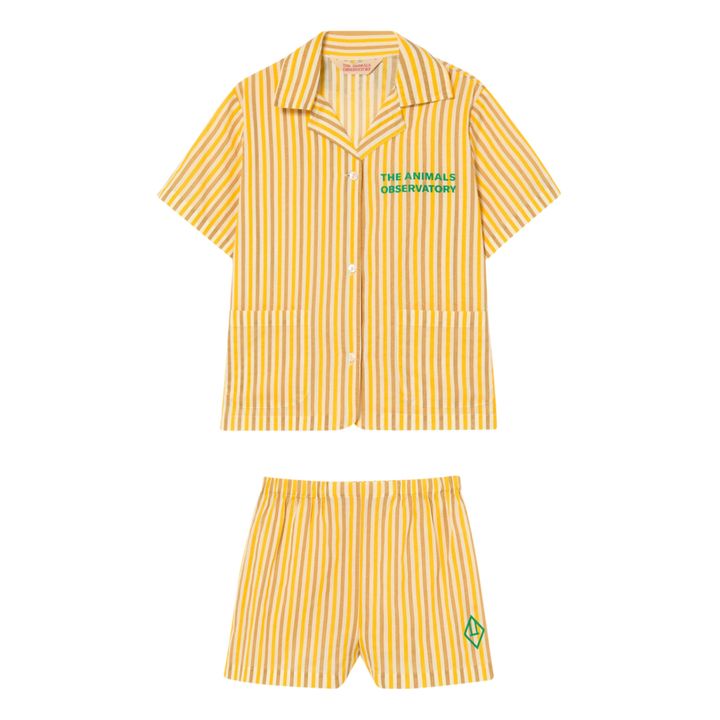Magpie Striped Pyjamas | Yellow- Product image n°0