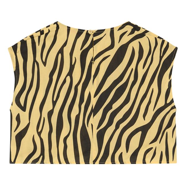 Baboon Tiger Print Cropped Top | Gelb