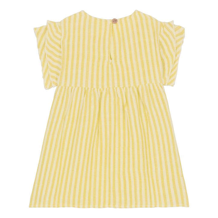Vestido de algodón a rayas Cousine | Amarillo- Imagen del producto n°6