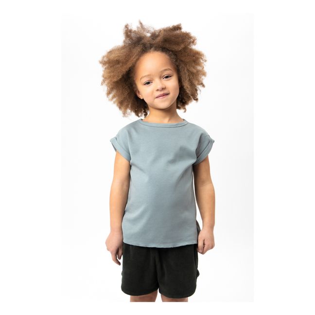 Camiseta de algodón orgánico Bama | Azul Gris
