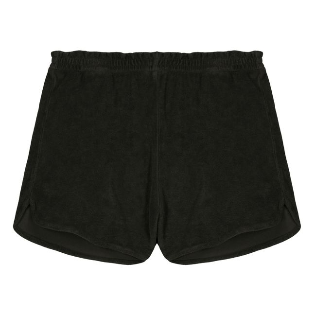 Pantalones cortos de rizo y algodón orgánico Georgy | Verde Oscuro