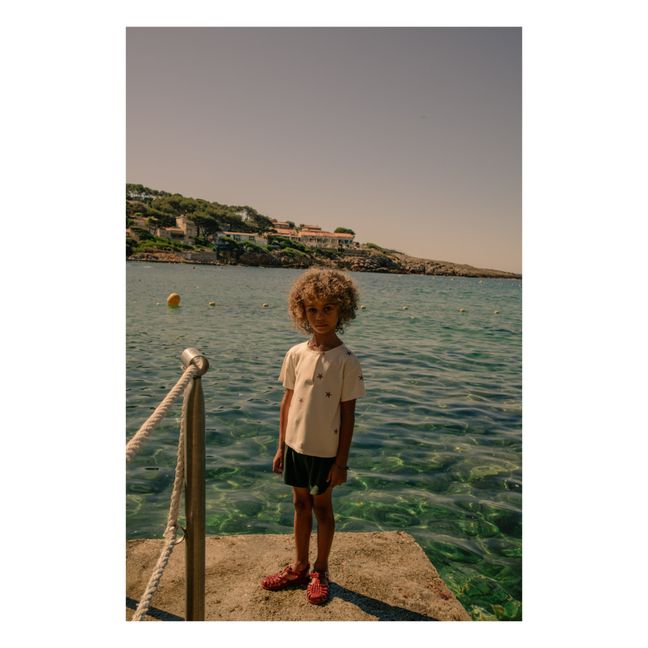 Georgy shorts in organic cotton and terry cloth | Dark green