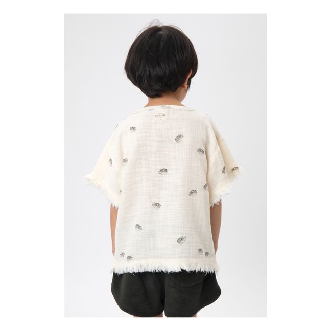 Georgy shorts in organic cotton and terry cloth | Dark green