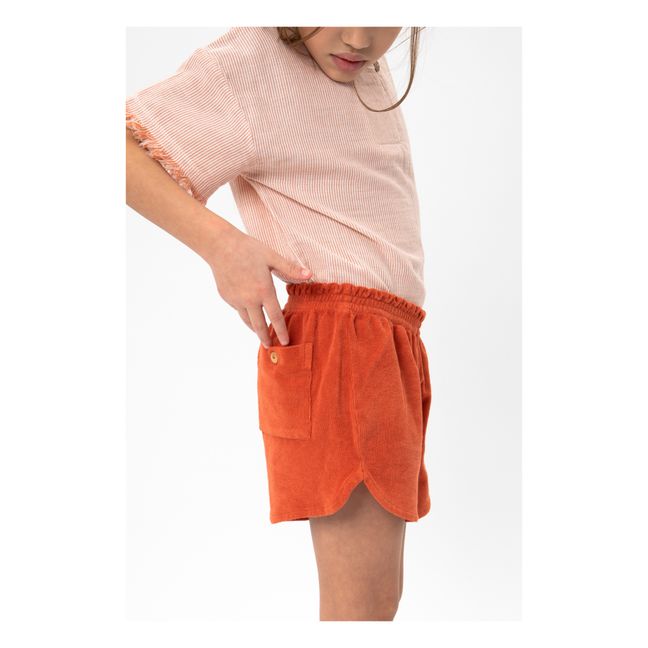 Pantalones cortos de rizo y algodón orgánico Georgy | Naranja