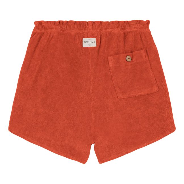 Pantalones cortos de rizo y algodón orgánico Georgy | Naranja