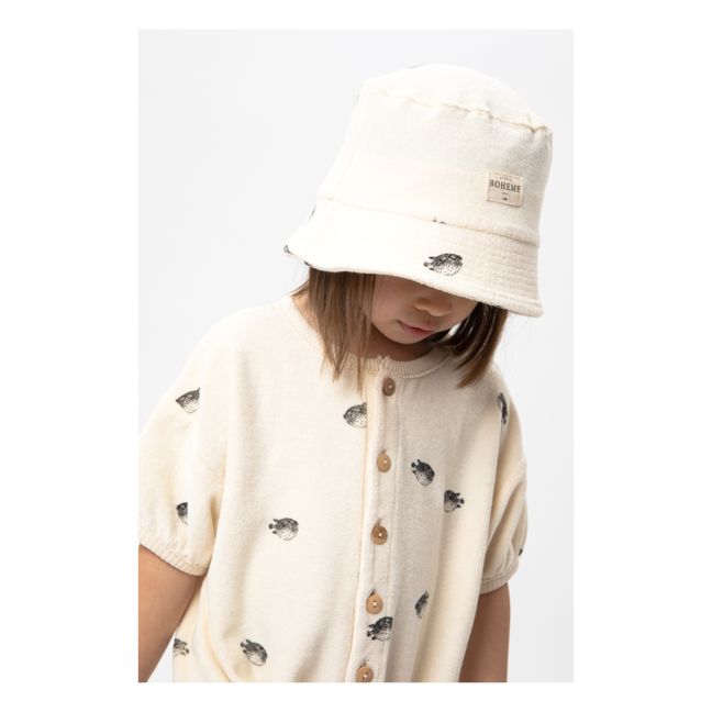 Gorro bob con estampado de peces Niko | Crudo