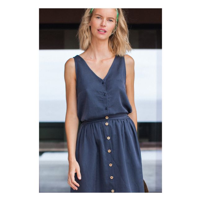 Jane Silk Top - Women’s Collection  | Blu marino