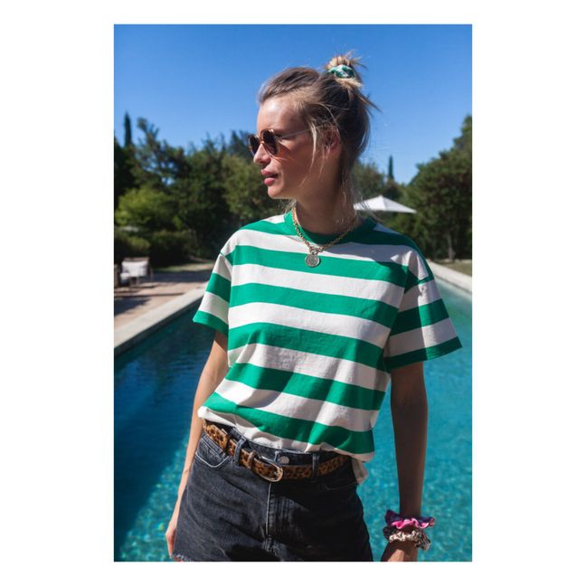 T-Shirt Coton Bio Rayé Muse - Collection Femme  | Verde