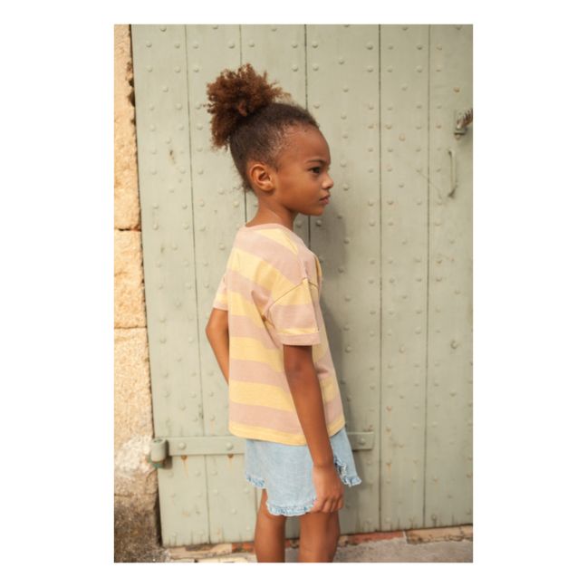 T-Shirt Rayé Amore | Rose pâle