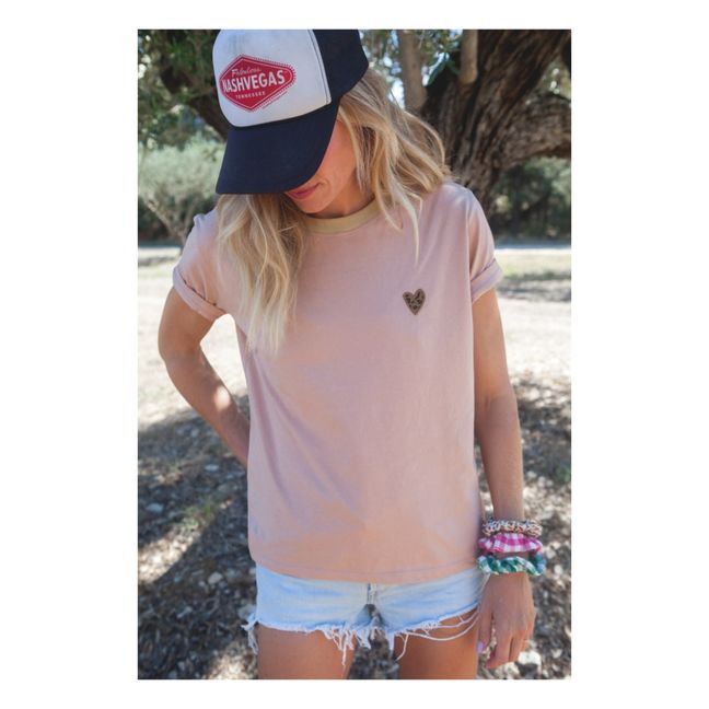 T-Shirt Bio-Baumwolle Joy - Damenkollektion  | Mattrosa