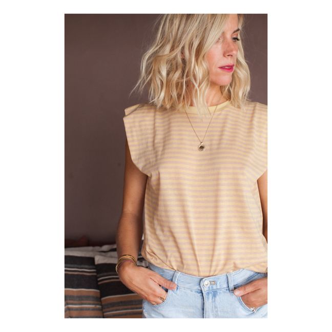 June Organic Cotton Striped Tank Top - Women’s Collection  | Amarillo palo