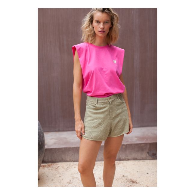 June Organic Cotton Tank Top - Women’s Collection  | Rosa Fushia