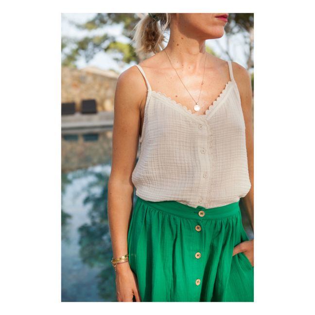 Astrée Cotton Gauze Top - Women’s Collection  | Blanco