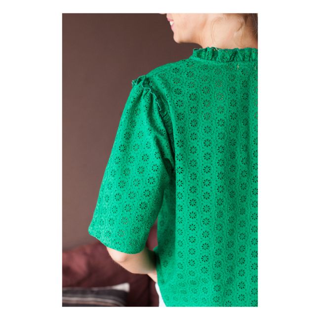Agatha Embroidered Blouse - Women’s Collection | Verde