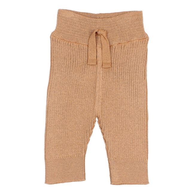 Organic Cotton Knit Leggings | Caramello