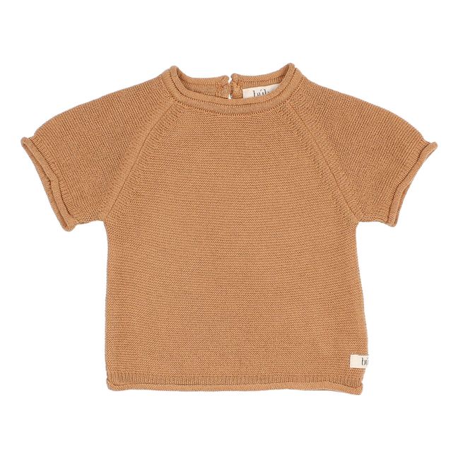 Organic Cotton Knit Sweater | Caramello
