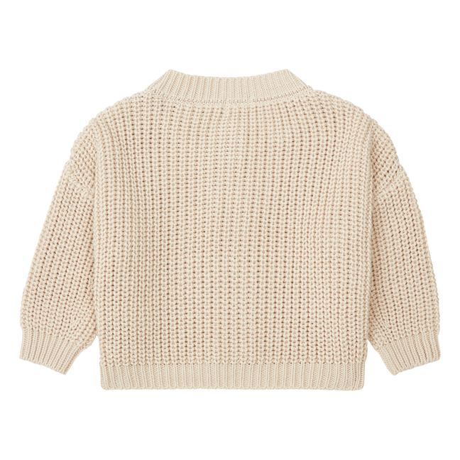 Cardigan Chunky Coton Bio | Beige