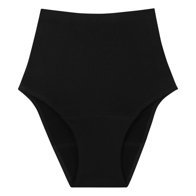 Culotte Menstruelle Séléné Taille Haute - Flux Moyen | Noir