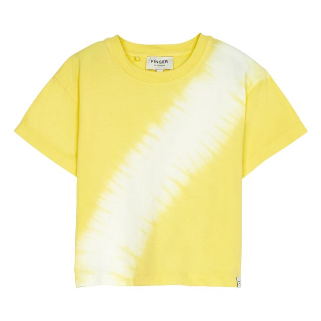 T-shirt Queen Dip Bleach | Jaune