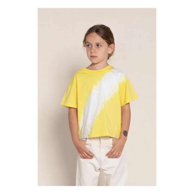 T-shirt Queen Dip Bleach | Jaune