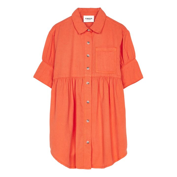 Robe Chemise Sonya | Orange- Image produit n°0