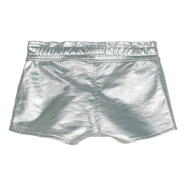 Holiday Metallic Shorts | Silver