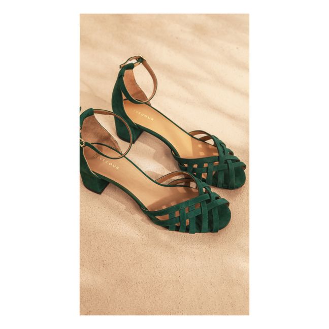 Heeled sandals Suede N°451 | Verde