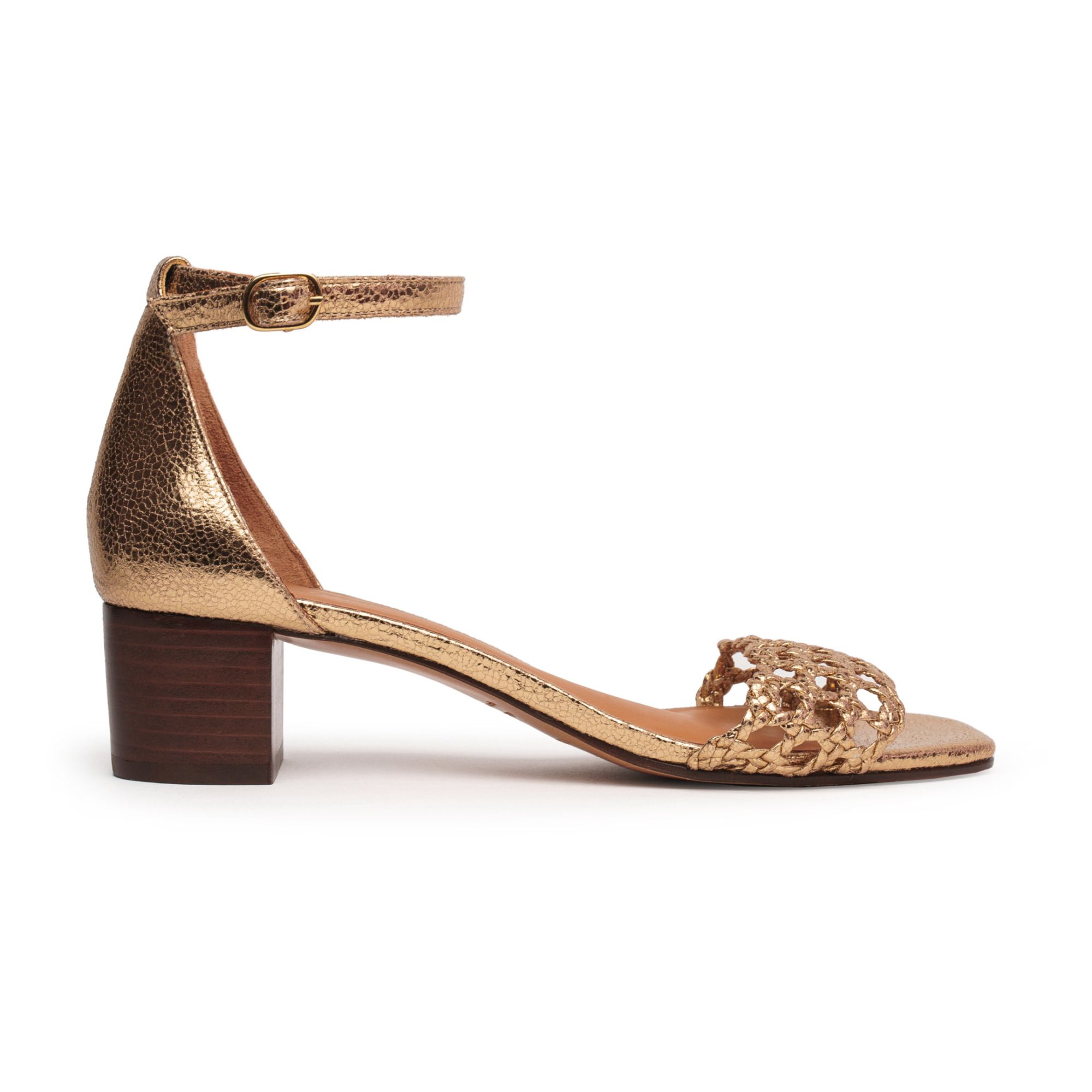 Rivecour Leather N 890 Heeled Sandals Gold Smallable