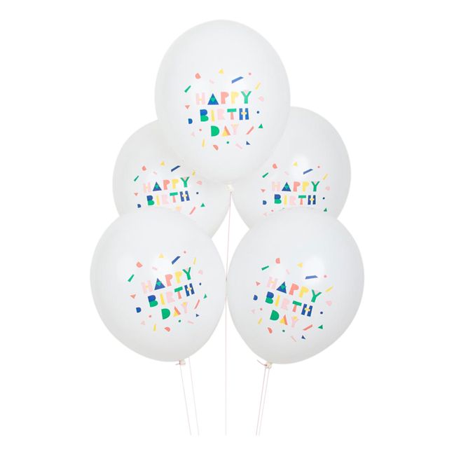 Ballons Happy Birthday - Lot de 5