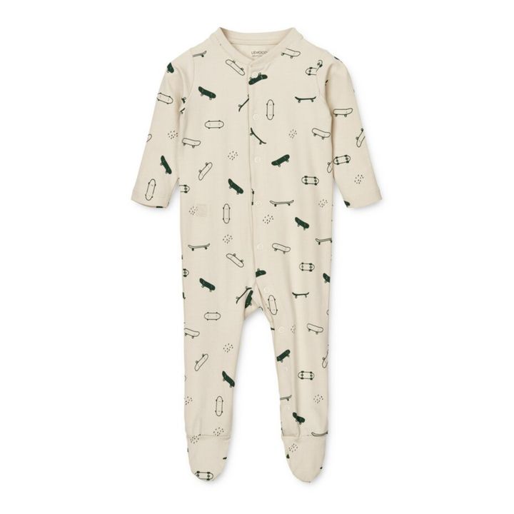 Boye Organic Cotton Pyjamas with feet | Ecru- Product image n°0