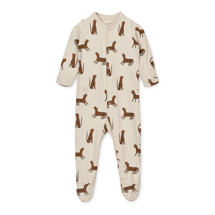 Pyjama mit Füßchen aus Bio-Baumwolle Boye | Cremefarben- Produktbild Nr. 0