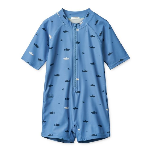 Max Recycled Material Anti-UV Romper | Azul