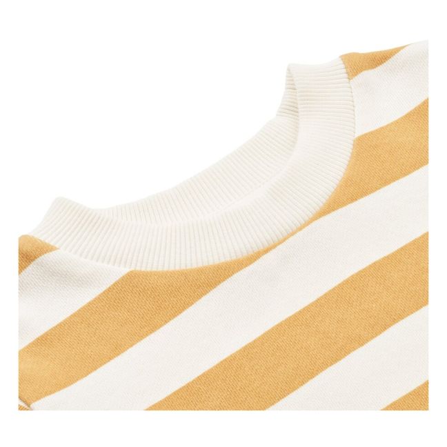 Sweat Col Rond Coton Bio Thora | Jaune moutarde