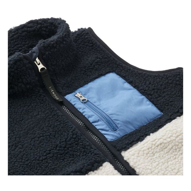 Vada Recycled Material Sleeveless Jacket | Azul Marino
