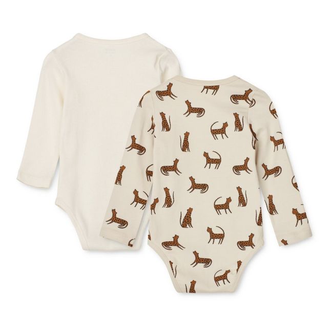 Yanni Organic Cotton Onesies - Set of 2 | Beige