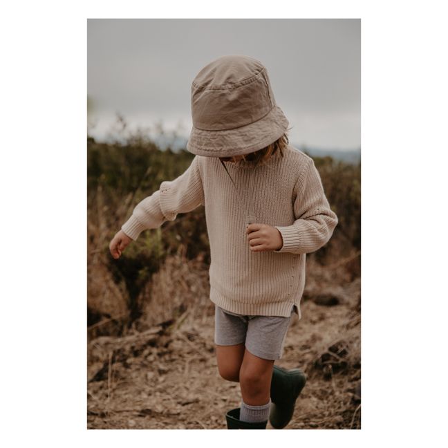 Pullover Rundhalsausschnitt Bio-Baumwolle | Beige
