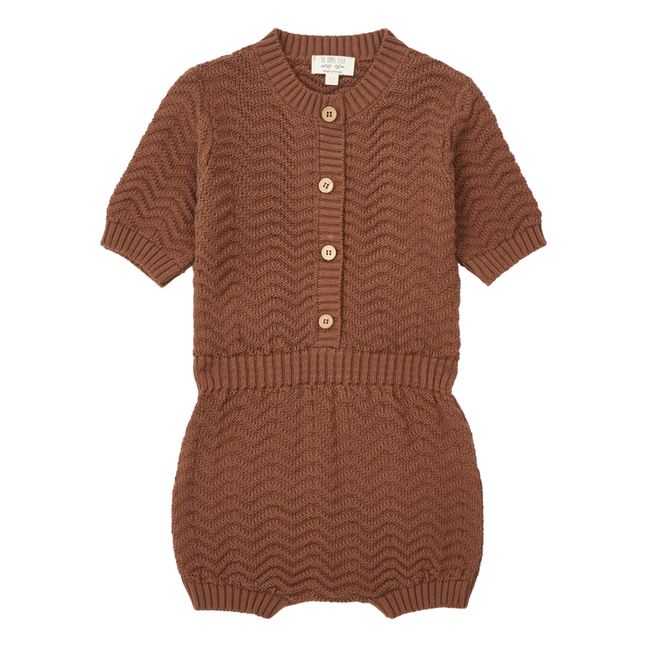 Organic Cotton Etta Playsuit | Brown