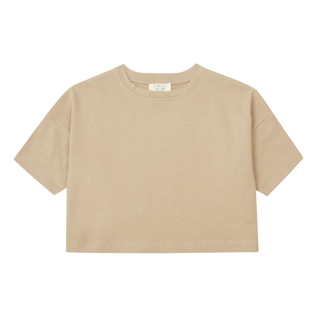 T-Shirt oversize in cotone organico | Beige
