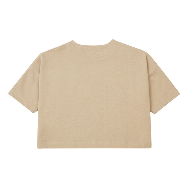 T-Shirt oversize in cotone organico | Beige