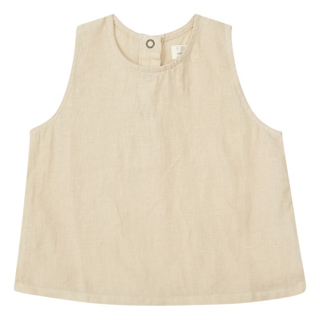 Camiseta de tirantes lino | Beige