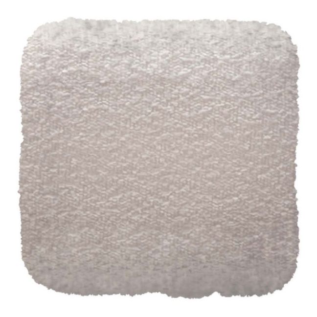 Bouclé Square Seat Cushion  | Blanc/Écru
