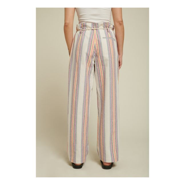Pantalon Rick Rayures | Blanc