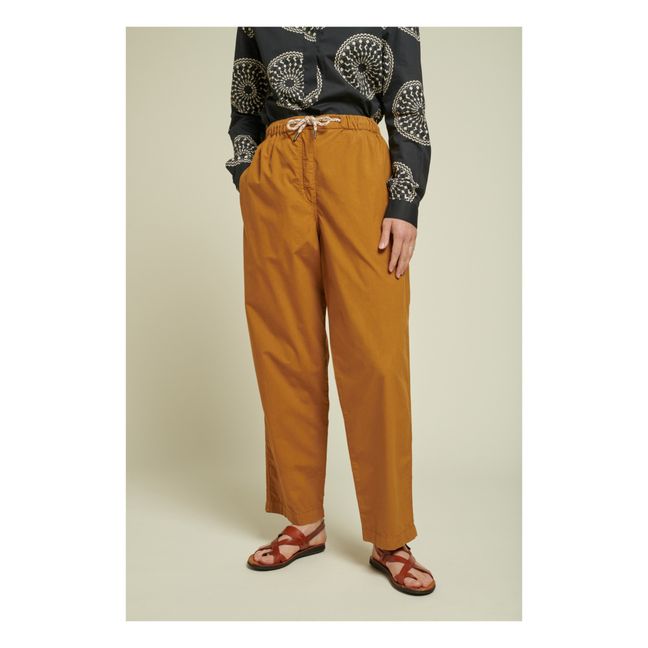 Pantaloni Rony in Popeline | Caramello