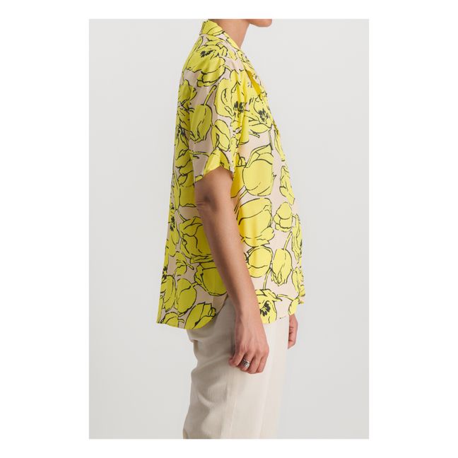 Floral Printed Light Shirt | Yellow