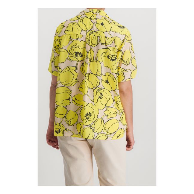 Camisa ligera con estampado floral | Amarillo
